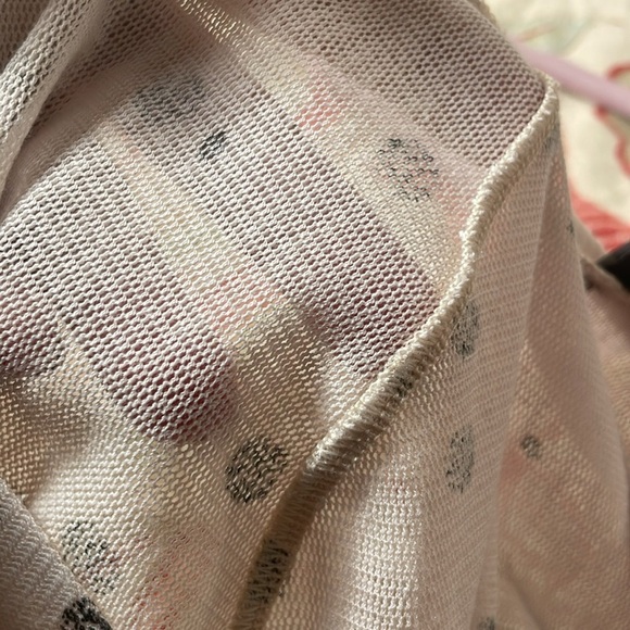 Lilith Lightweight Random Splattered Black Polka Dots Cardigan Sweater - Picture 14 of 14